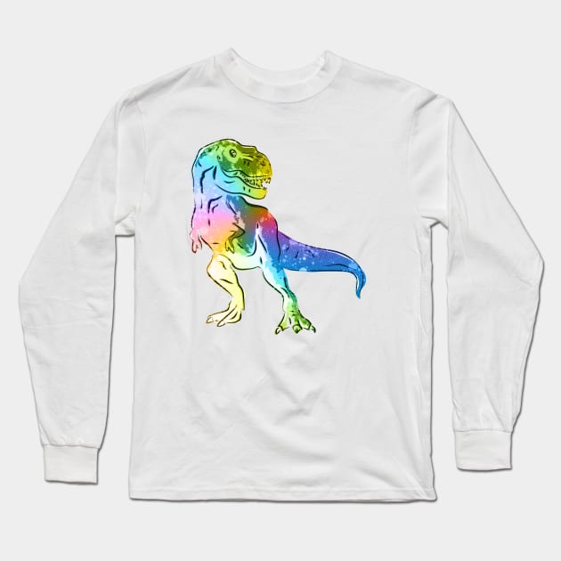 T-Rex | Rainbow Series | Pop Art Long Sleeve T-Shirt by williamcuccio